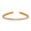 3.53Ct Emerald Prong Set Lab-Grown Diamond Gold Tennis Bracelets
