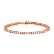 4.08Ct Square Shape Emerald Prong Set Lab-Grown Diamond Gold Tennis Bracelets