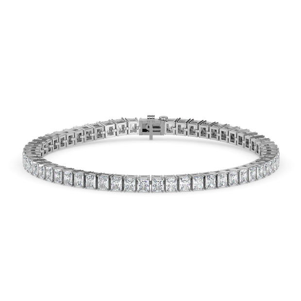 3.98Ct Radiant Prong Set Lab-Grown Diamond Gold Tennis Bracelets
