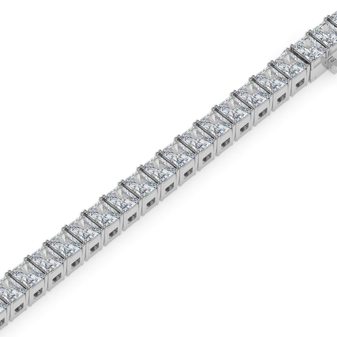 3.98Ct Radiant Prong Set Lab-Grown Diamond Gold Tennis Bracelets