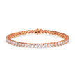 4.87Ct Heart Prong Set Lab-Grown Diamond Gold Tennis Bracelets