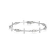 2.80Ct Cross Link Lab-Grown Diamond Gold Tennis Bracelet