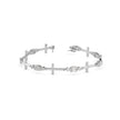 2.80Ct Cross Link Lab-Grown Diamond Gold Tennis Bracelet