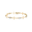 2.80Ct Cross Link Lab-Grown Diamond Gold Tennis Bracelet
