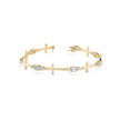 2.80Ct Cross Link Lab-Grown Diamond Gold Tennis Bracelet