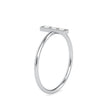 baguette cut three stone lab-grown diamond ring in white gold