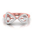 triangle teardrop shape diamond ring in rose gold