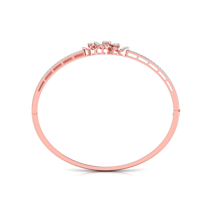 pear two stone diamond bracelet in rose gold