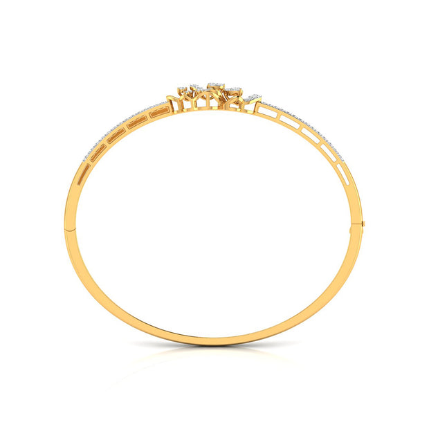 pear two stone diamond bracelet in yellow gold