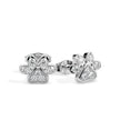 bubble drop hoop diamond earrings in white gold