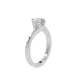 round cut bypass solitaire lab-grown diamond ring in white gold