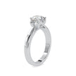 round cut solitaire lab-grown diamond ring in white gold
