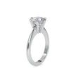 round solitaire lab-grown diamond ring in white gold