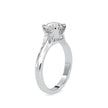 round cut solitaire lab-grown diamond ring in white gold