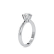 round solitaire lab-grown diamond ring in white gold
