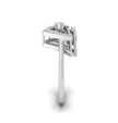 double triangle shape diamond ring in white gold