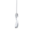 infinity round pave diamond pendant necklace in white gold