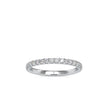pavé half eternity lab-grown diamond ring in white gold