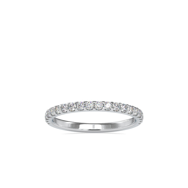 pavé half eternity lab-grown diamond ring in white gold