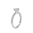 round solitaire lab-grown diamond ring in white gold