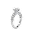 round solitaire lab-grown diamond ring in white gold