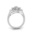 marquise cluster diamond ring in white gold