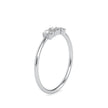 oval and round cut diamond ring in white gold