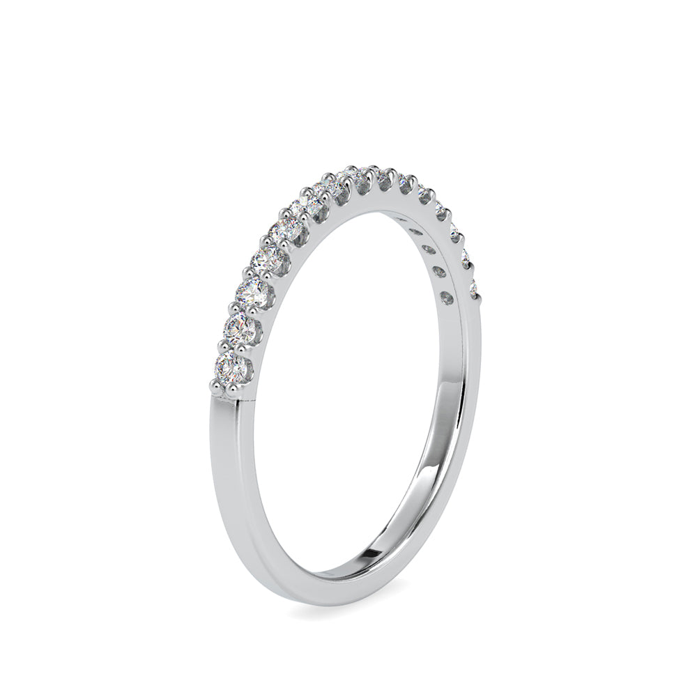 pave half eternity lab-grown diamond ring in white gold