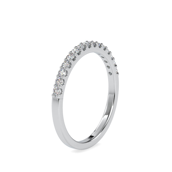 pave half eternity lab-grown diamond ring in white gold