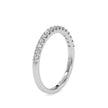 pave half eternity lab-grown diamond ring in white gold