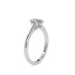 pear cut solitaire lab-grown diamond ring in white gold