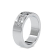 prong channel set lab-grown diamond ring in white gold