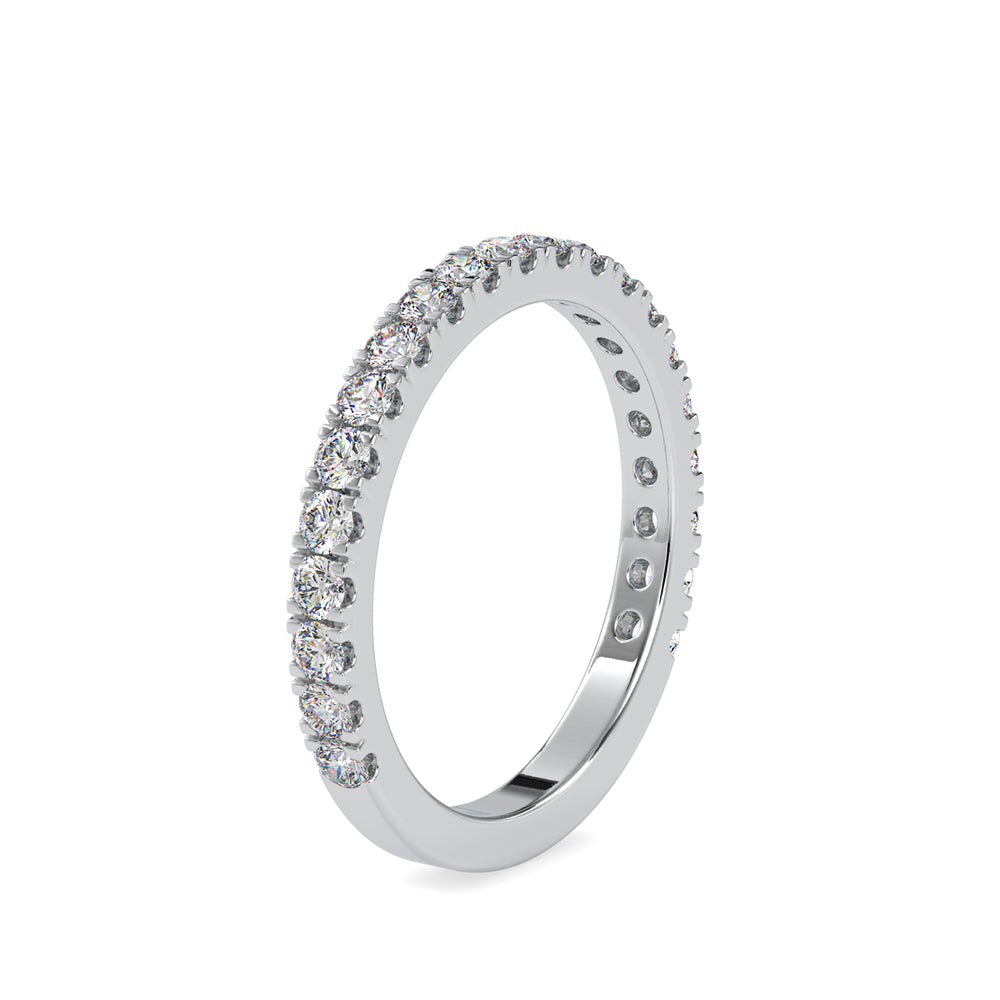 prong half eternity lab-grown diamond ring in white gold