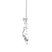 puppy love shape diamond pendant necklace in white gold