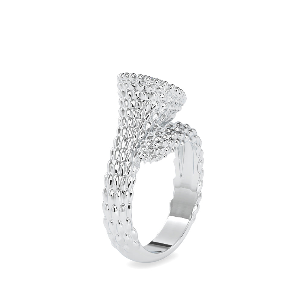 cluster lab-grown diamond ring in white gold