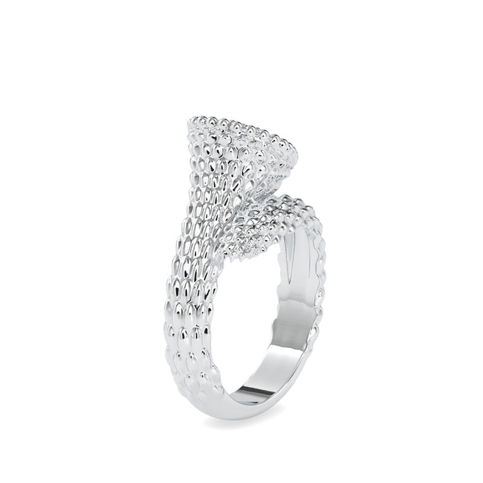 cluster lab-grown diamond ring in white gold