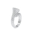 cluster lab-grown diamond ring in white gold