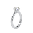 round cut solitaire lab-grown diamond ring in white gold