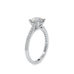 round solitaire lab-grown diamond ring in white gold