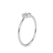 round cut bezel diamond ring in white gold