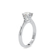 round cut prong lab-grown diamond ring in white gold