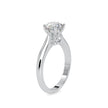 round cut prong set lab-grown diamond ring in white gold