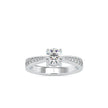 round cut solitaire lab-grown diamond ring in white gold