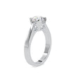 round cut tulip solitaire diamond ring in white gold
