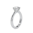 round cut solitaire lab-grown diamond ring in white gold