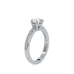 round solitaire lab-grown diamond ring in white gold