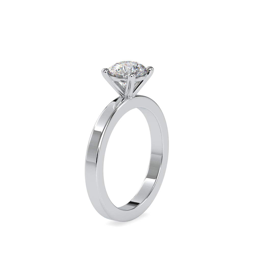 round prong lab-grown diamond ring in white gold