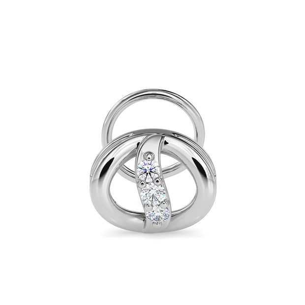 round shape prong lab-grown diamond wire back stud nosepin in white gold