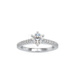 round solitaire lab-grown diamond ring in white gold