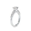 round cut solitaire lab-grown diamond ring in white gold